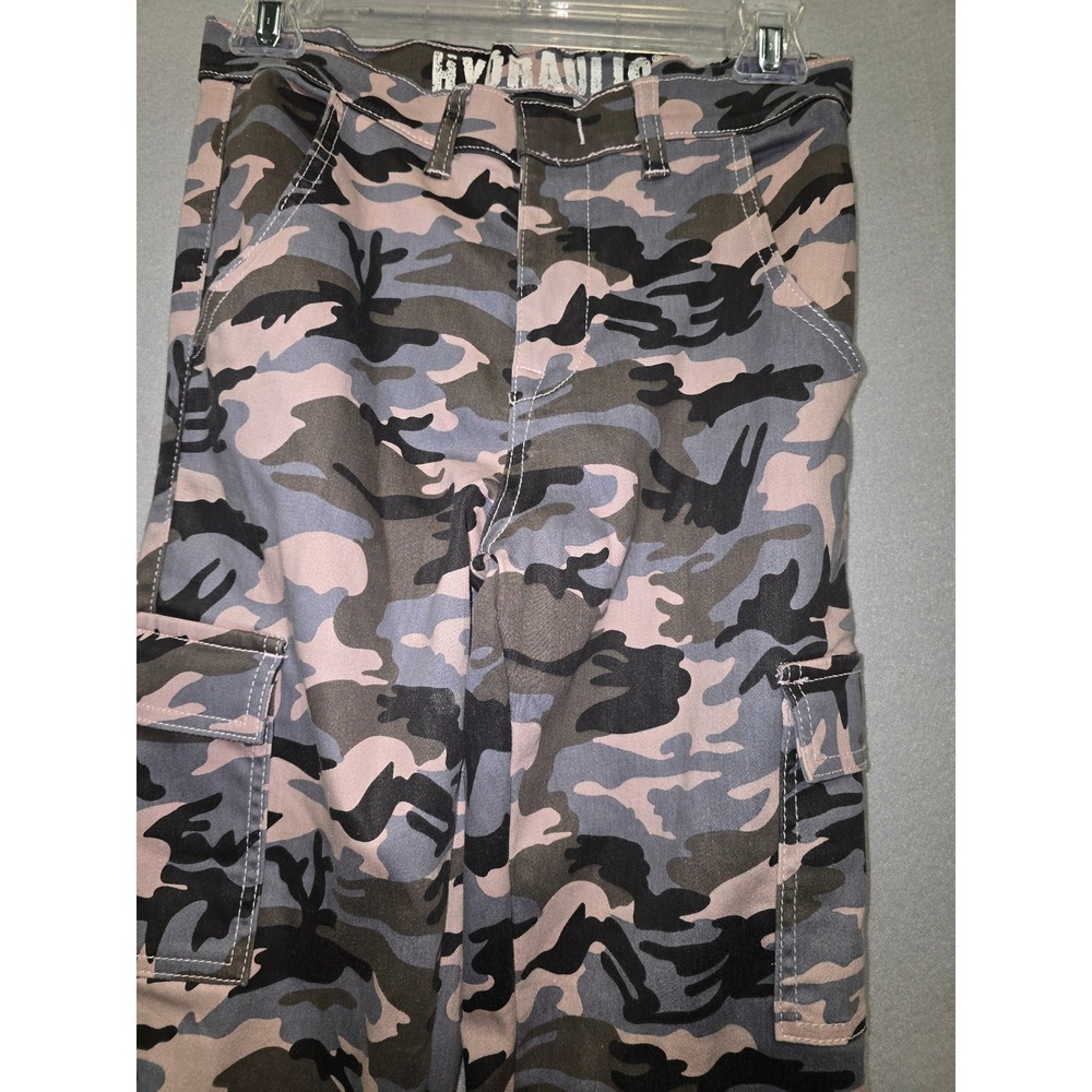 HYDRAULIC Wes High Rise Jogger Cargo Pants Camouflage Pink Grey Women's Size 5